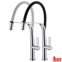 Кухненски смесител с керамична глава FO 997 бял / черен - TEKA