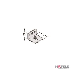 Монтажна планка с болт и гайка за носеща горна шина, галв.стом. - HAFELE Монтажна планка с болт и гайка за носеща горна шина, галв.стом. - HAFELE